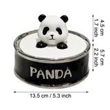 panda covered ashtray cute cool ceramic ash tray windproof smokeless lidded