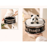 panda covered ashtray cute cool ceramic ash tray windproof smokeless lidded