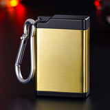 Portable Pocket Ashtray with Carabiner Mini Travel Ash Tray Gold