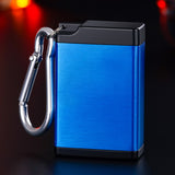 Portable Pocket Ashtray with Carabiner Mini Travel Ash Tray Blue