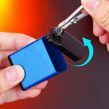 Portable Pocket Ashtray with Carabiner Mini Travel Ash Tray Blue