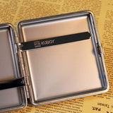 Premium Metal Cigarette Case with LU Leather