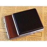 Premium Metal Cigarette Case with LU Leather