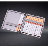 Premium Metal Cigarette Case with LU Leather