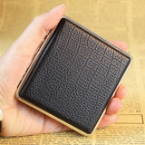 Premium Metal Cigarette Case with LU Leather