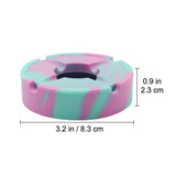 Silicone Ashtray with Lid Cool Ash Tray Covered Lidded Windproof