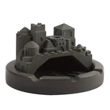 smokeless ashtray outdoor ash tray with lid black cement