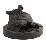 smokeless ashtray outdoor ash tray with lid black cement