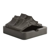 smokeless ashtray outdoor ash tray with lid black cement