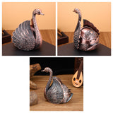 Swan Ashtray Cool Cute Decorative Metal Ash Tray Covered Lidded Smokeless Vintage Retro