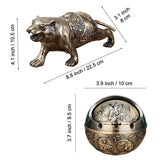 tiger outdoor ashtray with lid smokeless ash tray zinc alloy