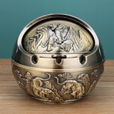 tiger outdoor ashtray with lid smokeless ash tray zinc alloy