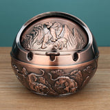 tiger outdoor ashtray with lid smokeless ash tray zinc alloy