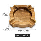 Cigar Ashtray Cool Solid Walnut Wood Rustic Minimalist Ash Tray Round Cigarette