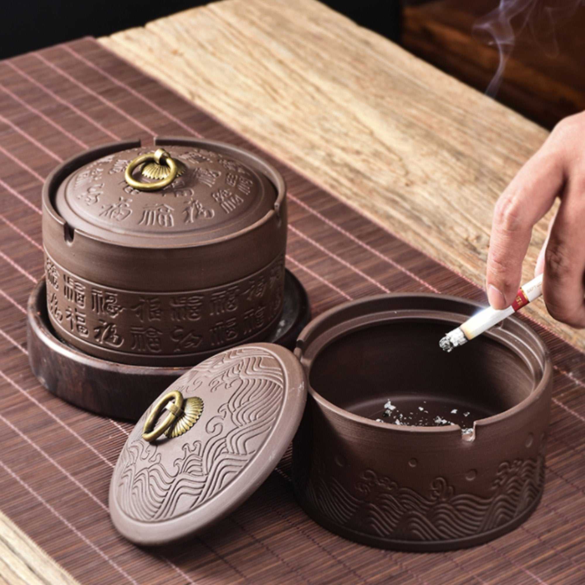 Ashtray of Blessings Purple Clay – Ashtray Planet