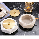 ashtray with lid vintage outdoor resin ash tray covered cool large gold marble smokeless windproof handmade