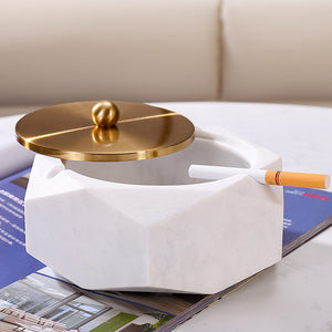 ashtray with lid vintage outdoor resin ash tray covered cool large gold marble smokeless windproof handmade