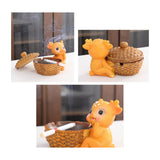 Animal Ashtray with Lid Resin Ash Tray Cute Home Decor Smokeless Windproof Covered Lidded Outdoor
