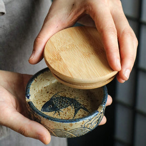 outdoor ashtray with lid ceramic ash tray smokeless japanese fish koi