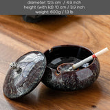 outdoor smokeless ash tray for weed with lid ceramic
