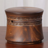 outdoor car ashtray with lid for weed ceramic brown