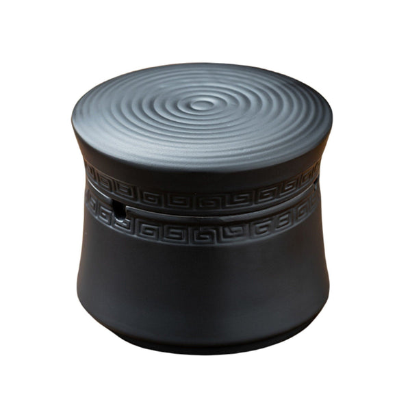 outdoor car ashtray with lid for weed ceramic black 