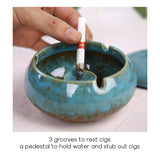 Cute Ashtray with Lid 4.4-inch (Glossy)
