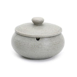 Cute Ashtray with Lid 4.4-inch (Matte) ceramic grey