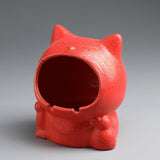 cute cat ash tray outdoor fancy red