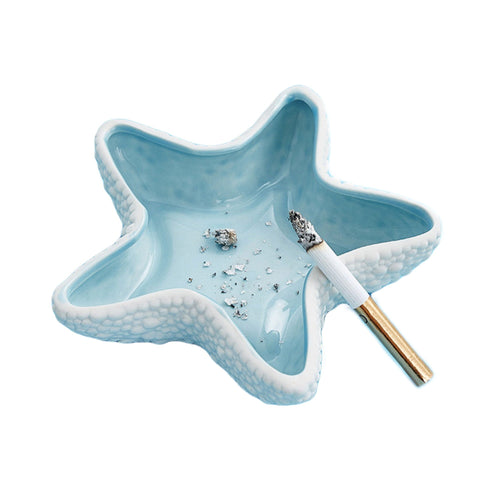 cool cute ash tray ceramic seashell starfish