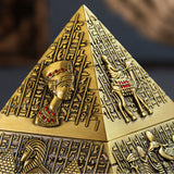 pyramid outdoor ashtray with lid cute cool metal covered ash tray Egypt Pharaoh ancient Egyptian carving smokeless windproof