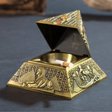 outdoor covered ashtray with lid Egypt Pharaoh zinc alloy