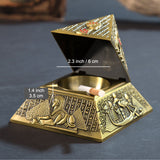outdoor covered ashtray with lid Egypt Pharaoh zinc alloy