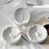 cute unique ceramic ash tray cool creative vintage ash tray white funny face minimalist nordic for outdoor