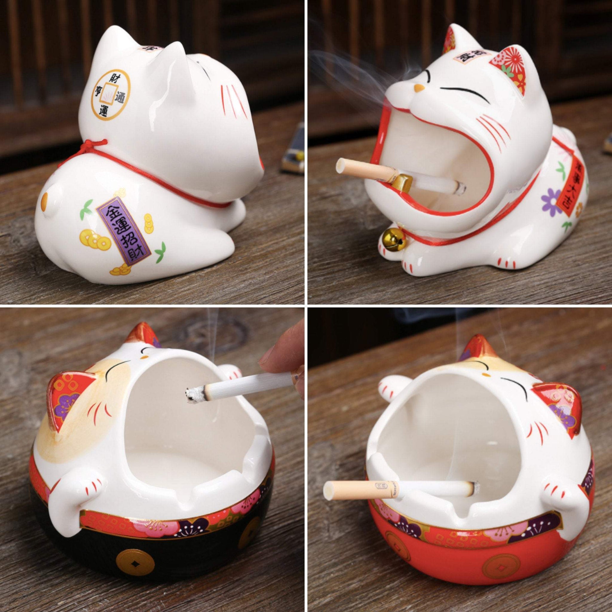 Fortune Cat Ashtray Japanese Maneki Neko – Ashtray Planet