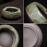 Japanese Retro Minimalist Ashtray Coarse Pottery Vintage Ash Tray