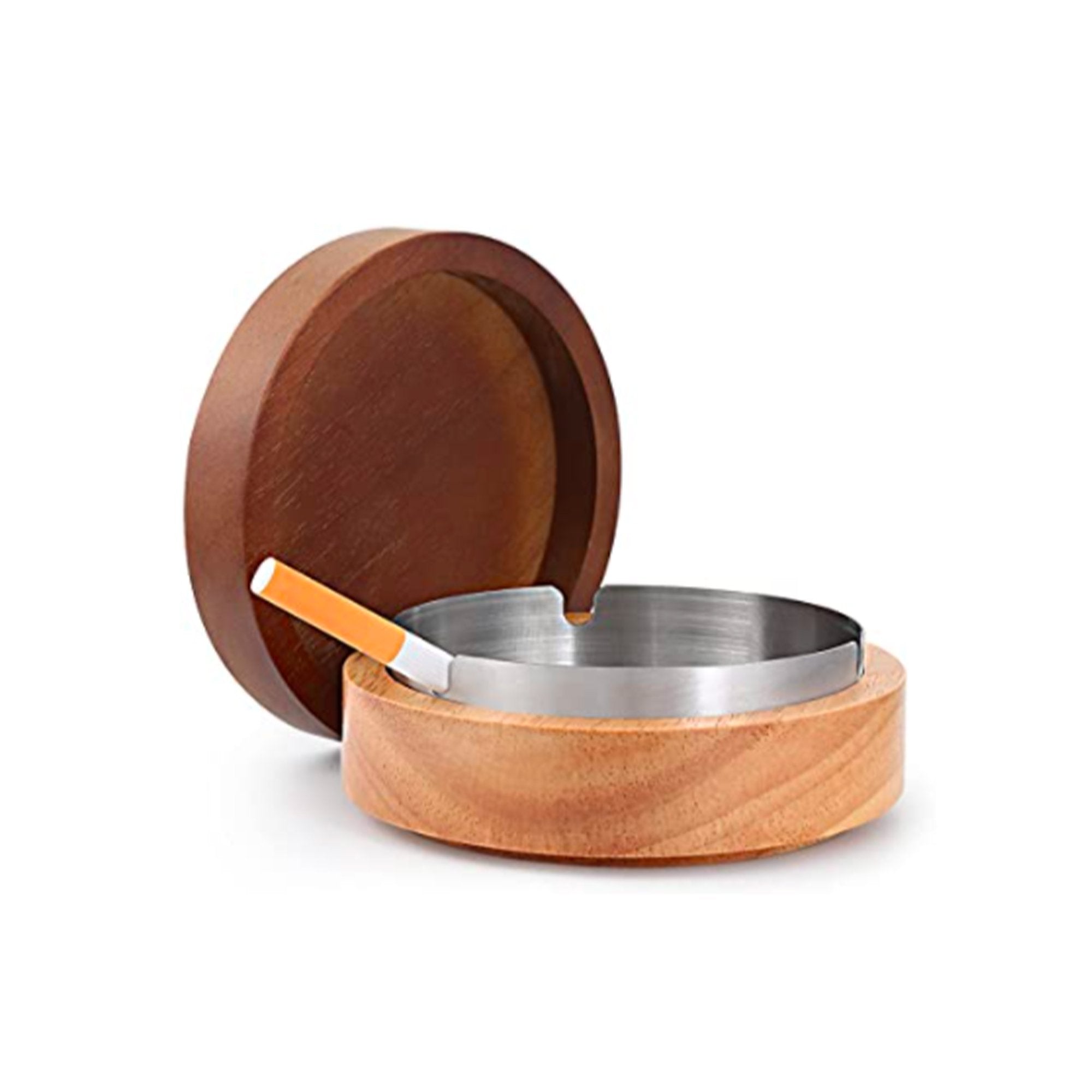 Ashtray with Lid Wooden – Ashtray Planet