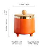 nordic outdoor ashtray with lid cool cute ceramic ash tray covered lidded gold edge orange