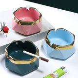 ceramic ashtray with lid cute cool ash tray pink blue green covered smokeless