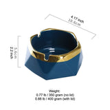 Nordic Ashtray with Lid (Gold Edge)
