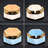 ceramic ashtray with lid cute cool ash tray white blue