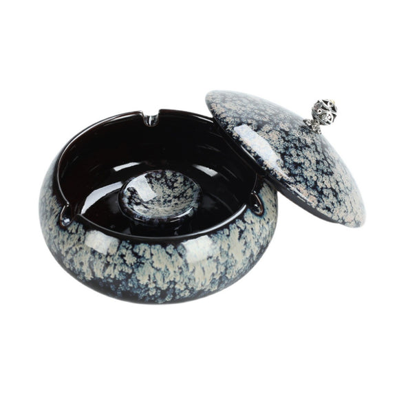 outdoor smokeless ashtray for weed with lid ceramic