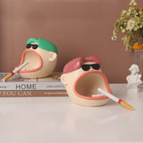 Resin Ashtray Cute Funny Character Windproof Ash Tray home decor key coin holder