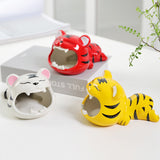 Tiger Ashtray Ceramic Cool Cute Ash Tray windproof outdoor yellow white red