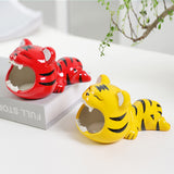 Tiger Ashtray Ceramic Cool Cute Ash Tray windproof outdoor yellow red