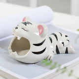 Tiger Ashtray Ceramic Cool Cute Ash Tray windproof outdoor white