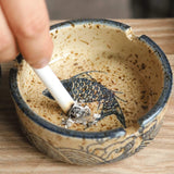cigarette ashtray ceramic deep bowl easy ash disposal