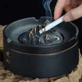 ashtray in use cigarette holder windproof lid design