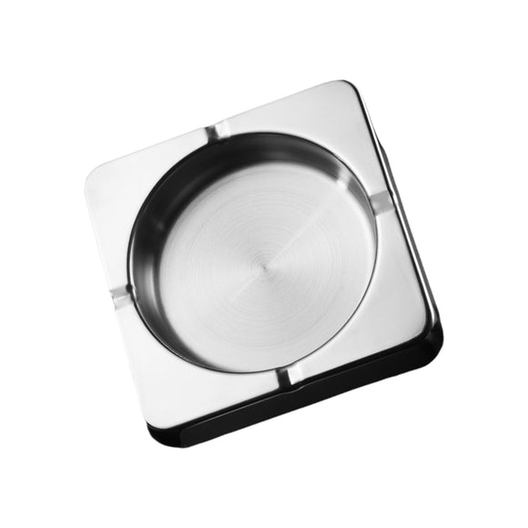 ashtray stainless steel think large ash tray metal silver square
