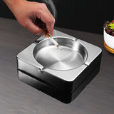 ashtray stainless steel think large ash tray metal silver square